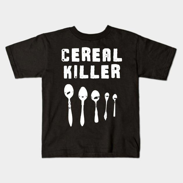 Cereal Killer Kids T-Shirt by fromherotozero